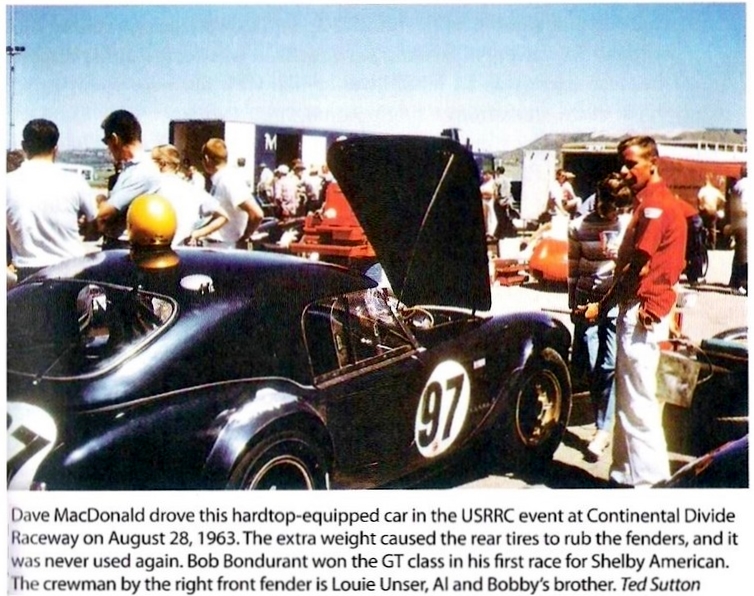 Dave MacDonald races the Cobra LeMans Hardtop 